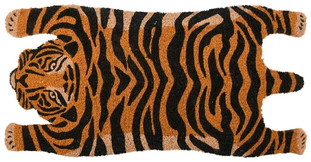 Esschert Design Vonkajšia rohožka Tiger, 74,5x37,5 cm