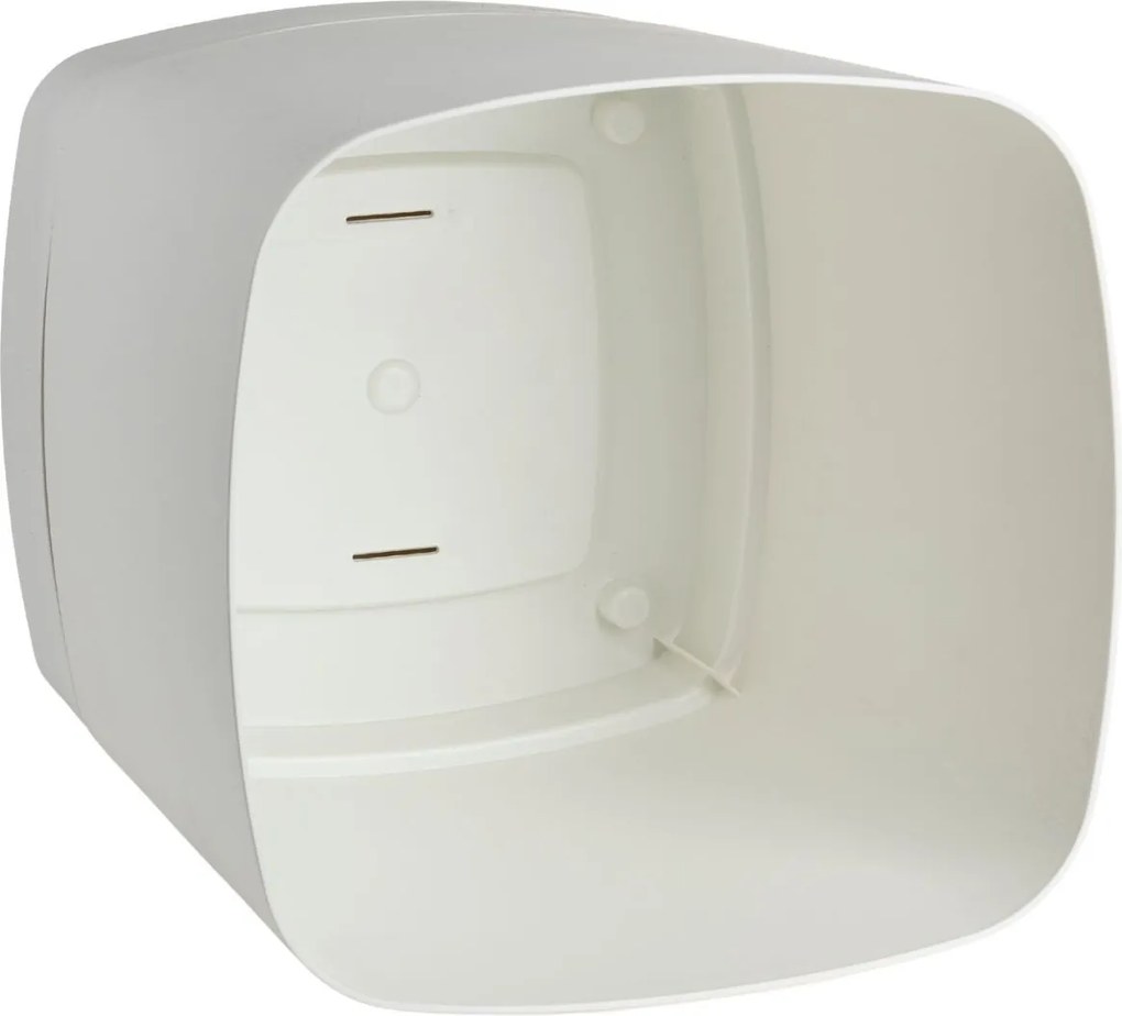 Plastový květináč s podmiskou Cubi 34x34 cm krémový