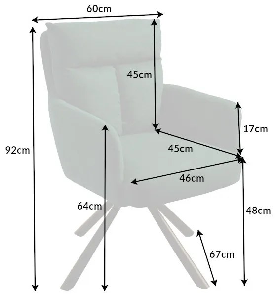 Retro stolička Big George zelená otočná 360