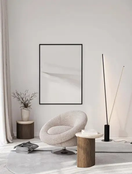 LED čierna stojaca lampa Kimolia