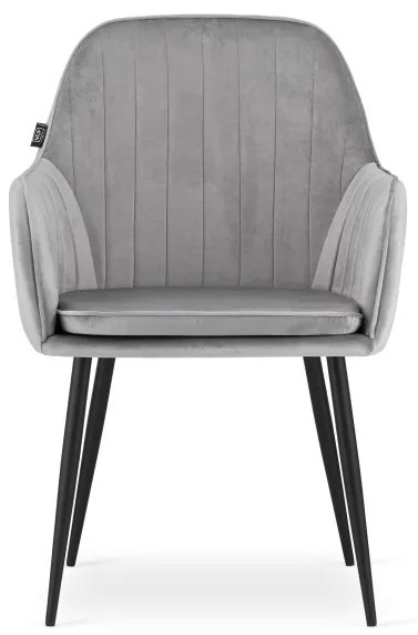 Set dvoch jedálenských stoličiek LUGO strieborno čierne (2ks)