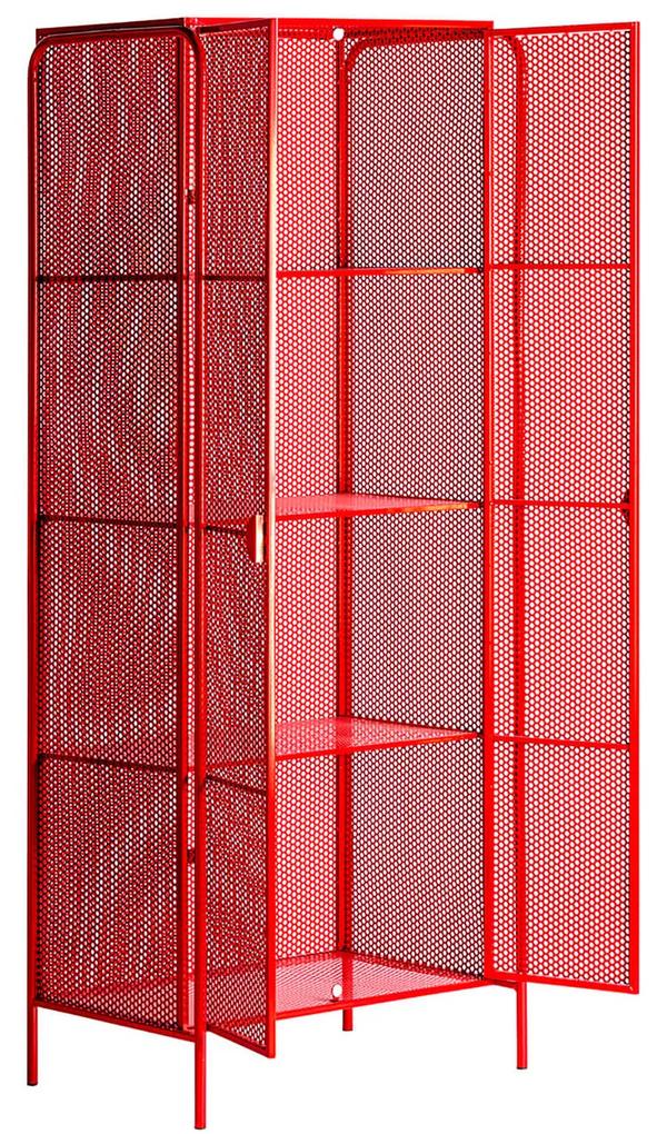Skriňa verta 70 x 180 cm červená MUZZA