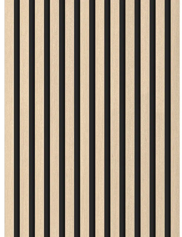 Mexen Lam-B, akustické stenové lamely 275 × 30 cm, HDF doska 4 mm, technická dyha, dub pieskový, S100-275307-3015-001