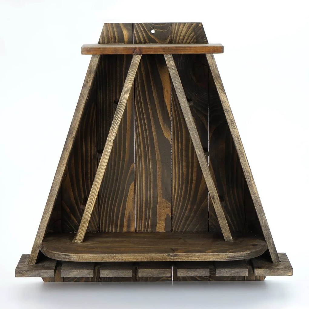 Stojan na víno DREVO 57 cm hnedý