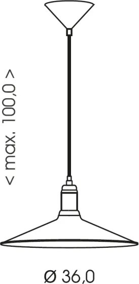 Brilagi - Závesné svietidlo na kábli FORGE 1xE27/60W/230V pr. 36 cm hnedé
