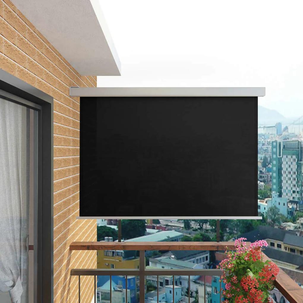 vidaXL Bočná markíza na balkón, multifunkčná 180x200 cm, čierna