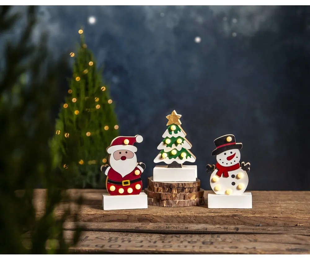 Bielo-zelená svetelná dekorácia s vianočným motívom Freddy – Star Trading