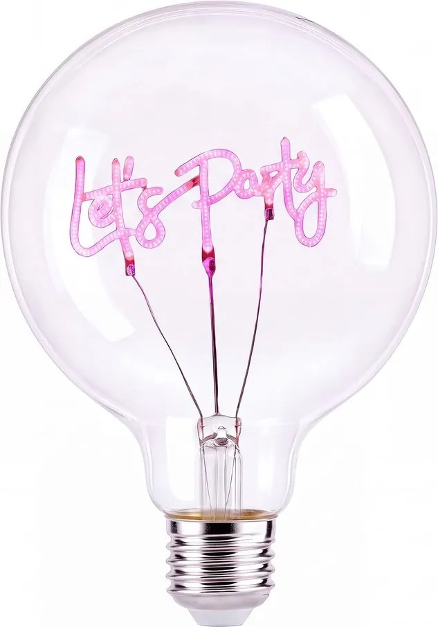 BRIGHT LIGHT LED Žiarovka "Let's Party" - ružová