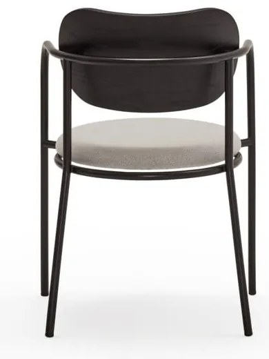 Čierno-sivá jedálenská stolička v dekore jaseňa Eclipse - Teulat