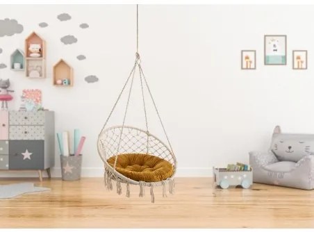 Vankúš na hojdačku STORK HOUSE žltý, malý