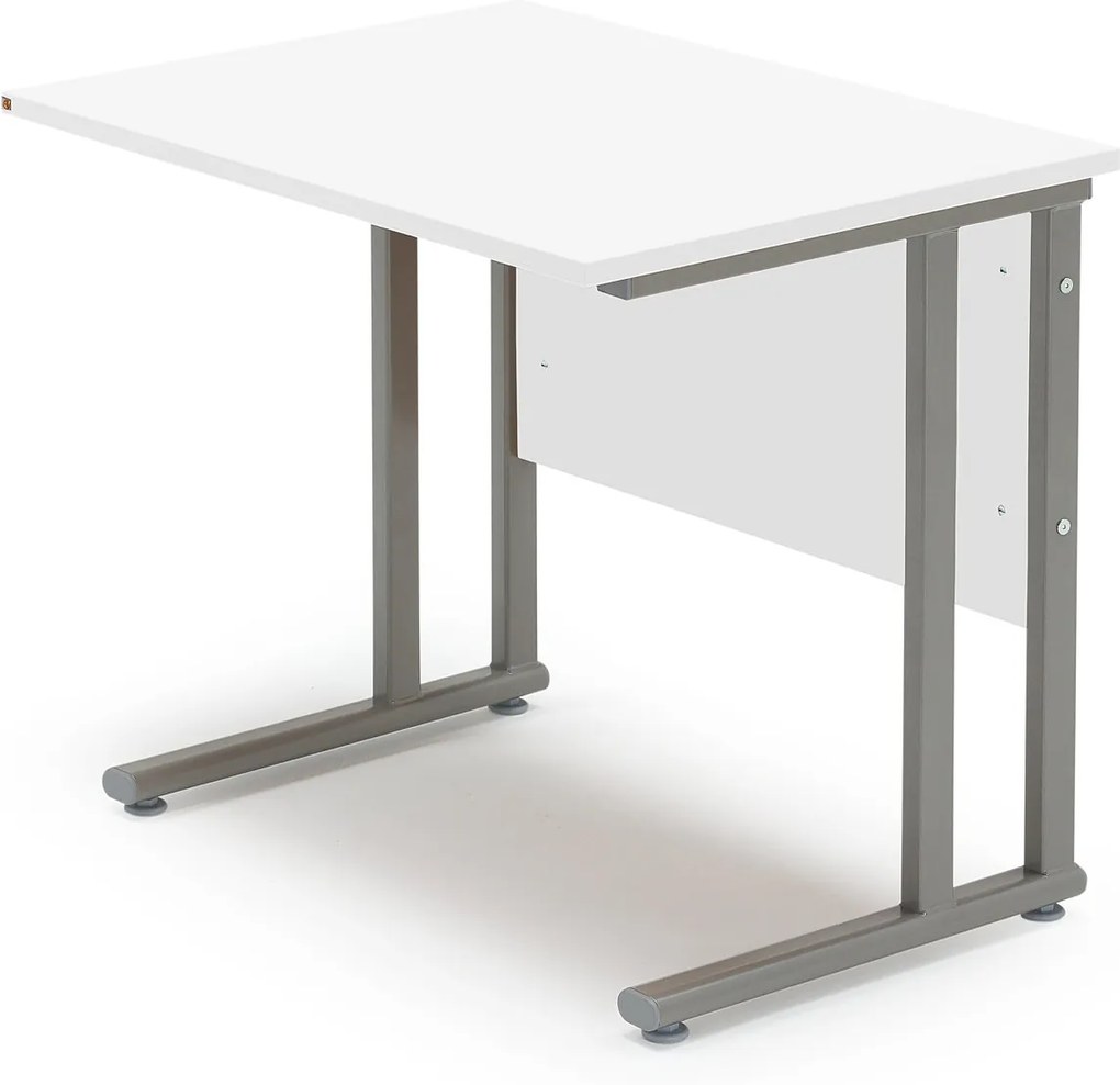 Prídavný kancelársky pracovný stôl Flexus, 800x600 mm, biela