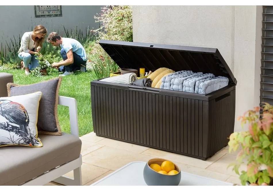 KETER SPRINGWOOD Storage záhradný úložný box, 305 l, hnedá 17202378