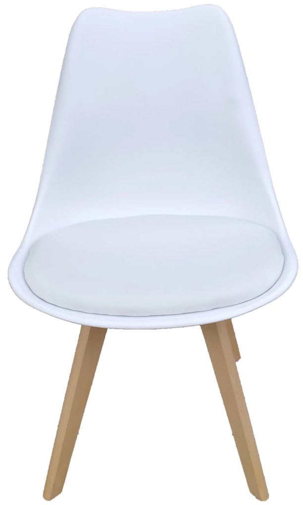 Bestent Jedálenské stoličky 4ks biele škandinávsky štýl Basic