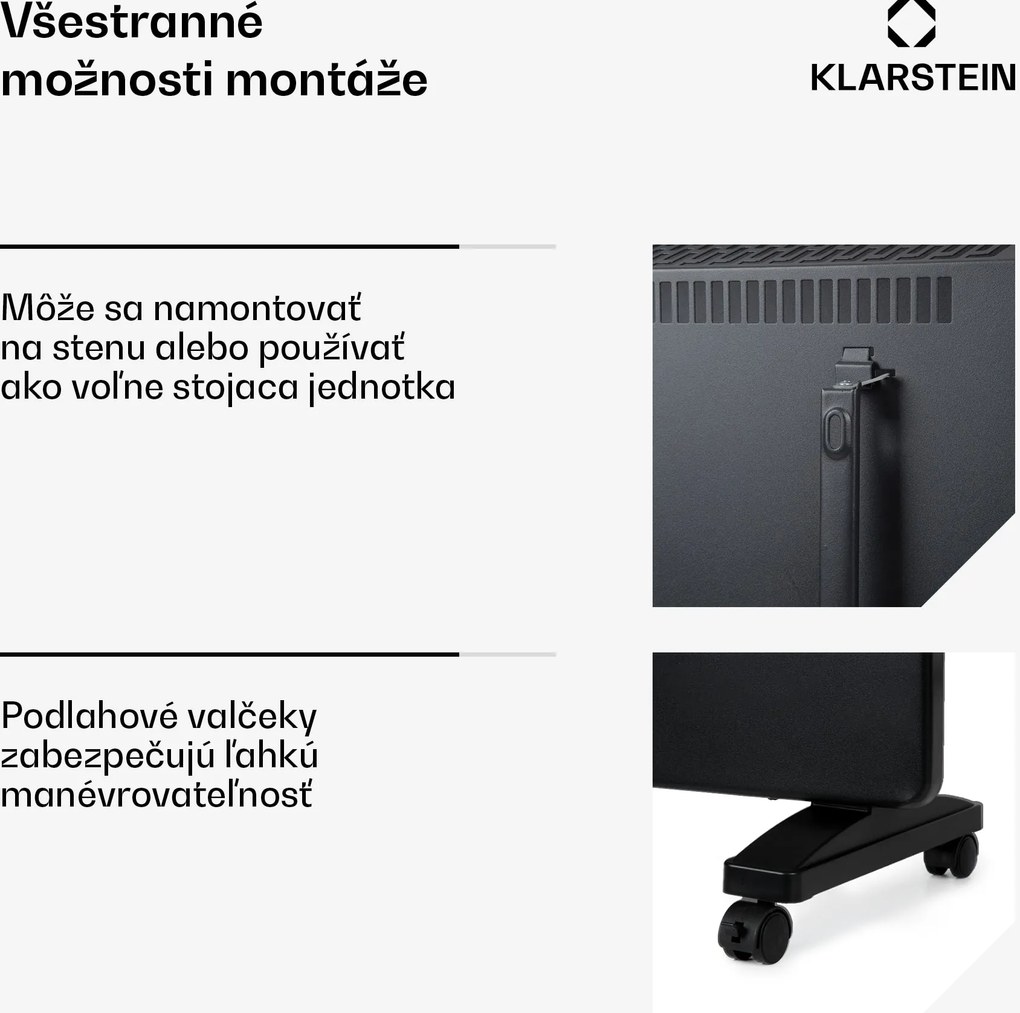 Klarstein Bansin Smart 2500, konvektor, 2500 W, ovládanie cez aplikáciu