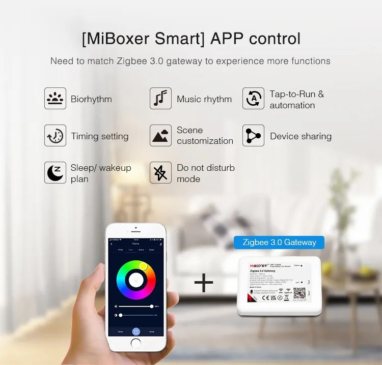 LED Solution Mi-Light MiBoxer ZIGBEE LED žiarovka RGB+CCT 12W E27 FUT105Z