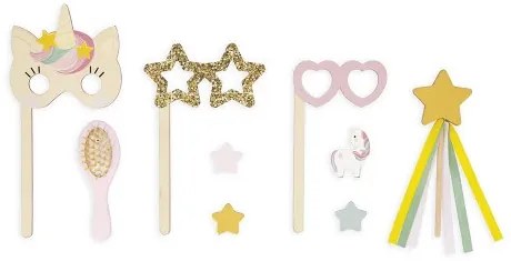 Drevený toaletný stolček s jednorožcom a stoličkou