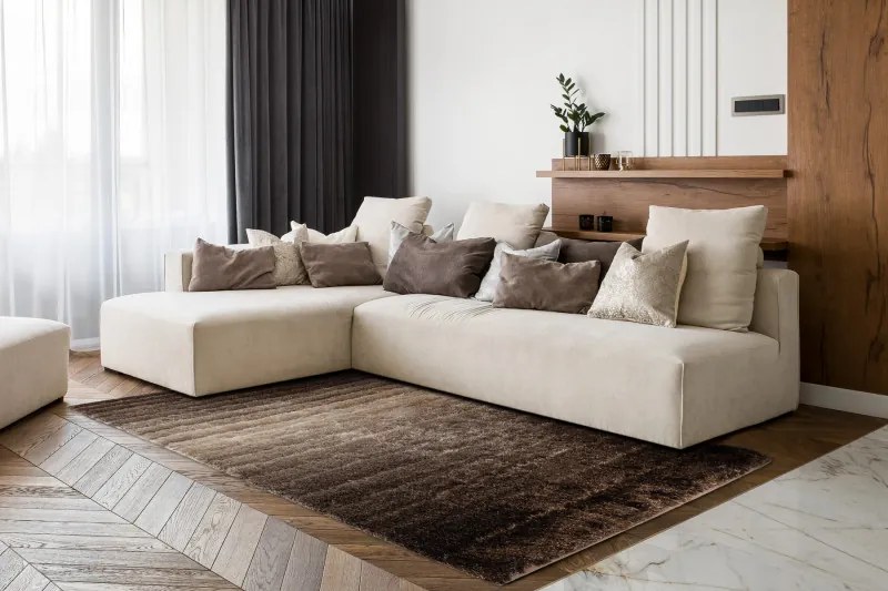 Kusový koberec Flim 007-B3 Stripes brown, 120x160, hnedá, obývacia izba, Dywany Łuszczów