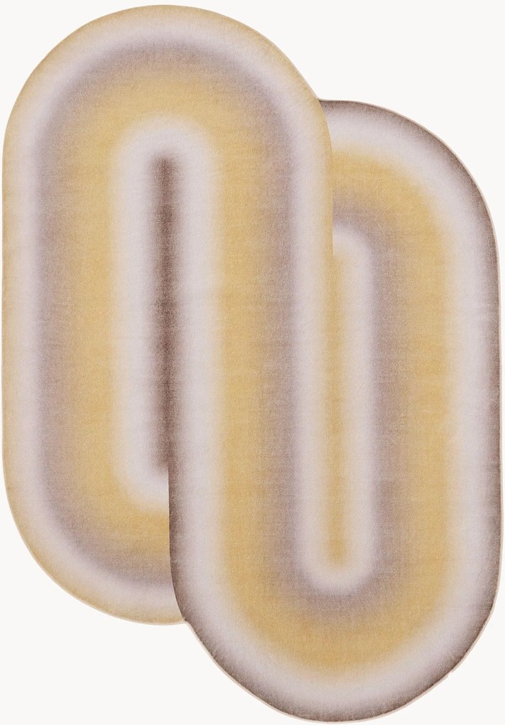 Koberec's nízkym vlasom v organickom tvare Luna