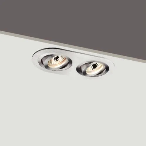 Ledco  Zápustné svietidlo 2xGU5.3, elipsa (D) 172mm x  (Š) 92mm x (H) 90mm, farba biela