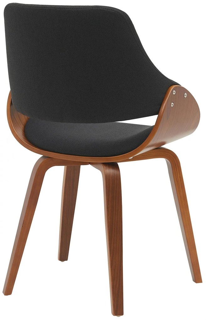 Jedálenská stolička Vangale - látka - Orech / Čierna