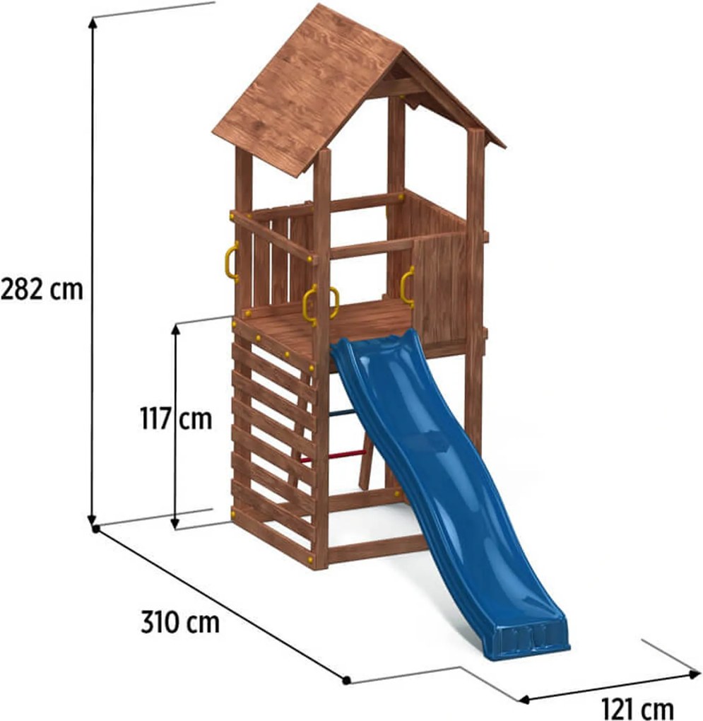 Marimex | Detské ihrisko Marimex Play Basic 001 + modrá šmykľavka | 11640187