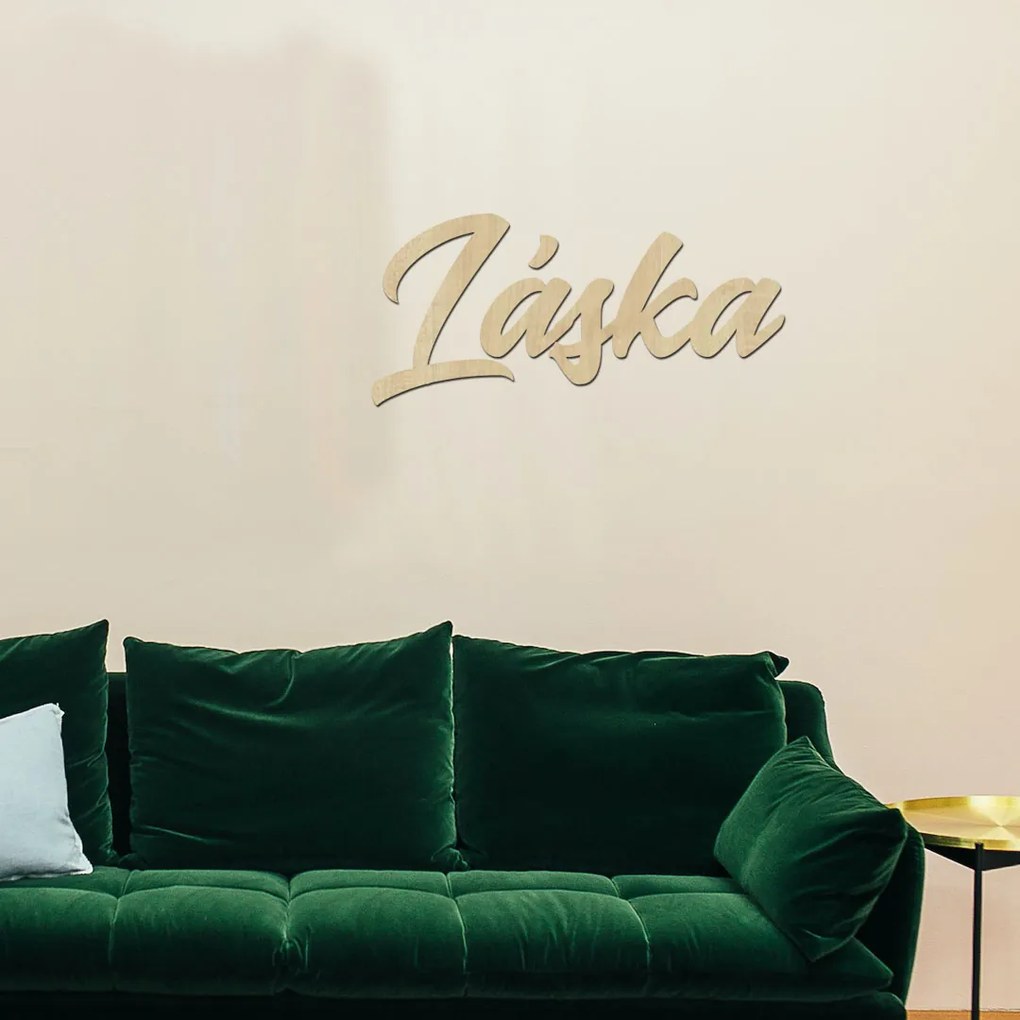 drevo zivota Drevený nápis na stenu LÁSKA Farebný vzor: Biela, Veľkosť textu: 40x19