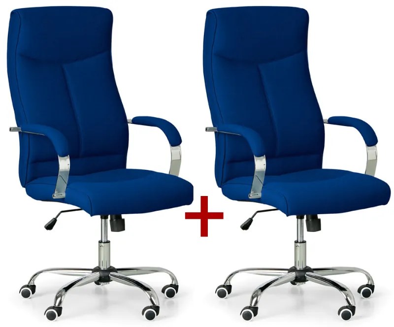 Kancelárske kreslo LUGO TEX 1+1 ZADARMO, modrá