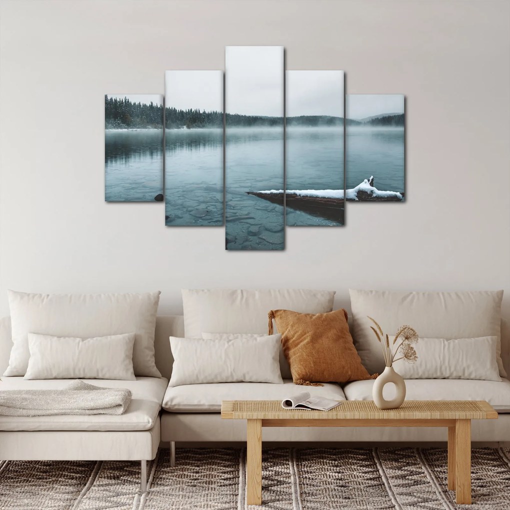 Obraz - ľadové severské jazero (150x105 cm)