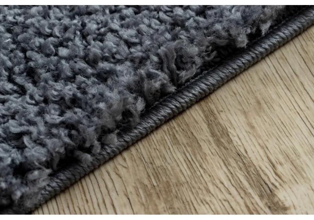 Kusový koberec Shaggy  Cross šedý 60x250cm