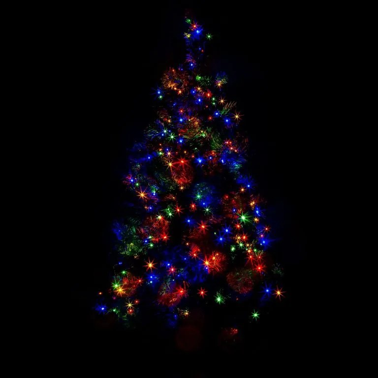 VOLTRONIC® 59755 Vianočné LED osvetlenie 5 m - farebná 50 LED + ovládač - zelený kábel