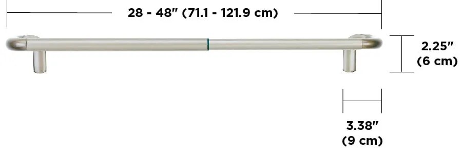 Oceľová roztiahnuteľná garniža 71 - 122 cm Twilight - Umbra