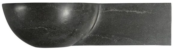 Sapho - Rohové závesné umývadlo BLOK 40x23 cm pravé/antracit