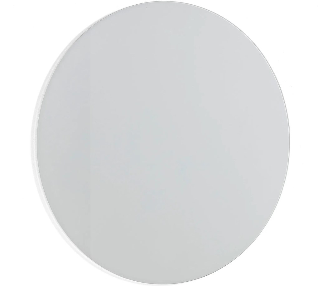 Okrúhla sklenená magnetická tabuľa Carol, Ø 1000 mm, biela