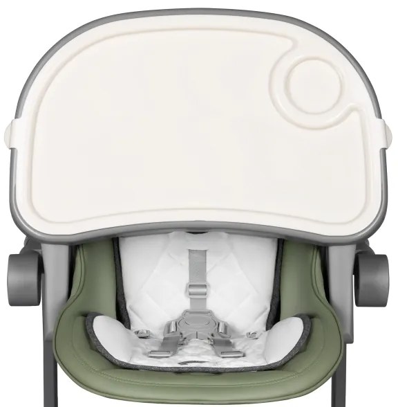 Lionelo - Detská jedálenská stolička 2v1 CORA PLUS Zelená oliva