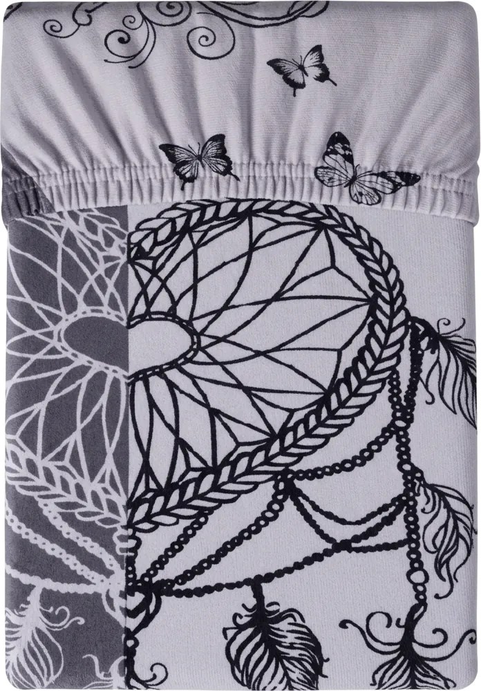 Plachta z mikrovlákna TIRSO sivobiela 90x200 cm