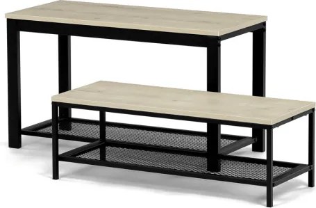 Set dvoch botníkov prírodný ABO-W2124 SON (2 ks)
