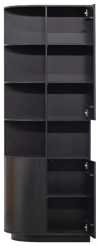 Čierna modulárna knižnica z borovicového dreva 156x210 cm Finca – WOOOD