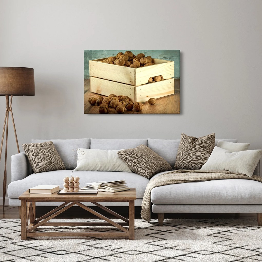 Obraz - Jesenné zátišie s orechmi (90x60 cm)