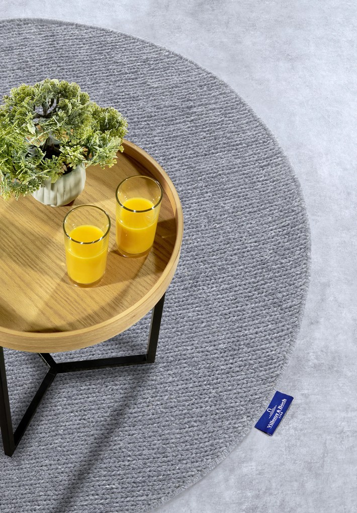 Villeroy & Boch, Kusový koberec Villeroy & Boch 106050 Silver kruh, 160x160 (priemer) kruh, šedá, obývacia izba