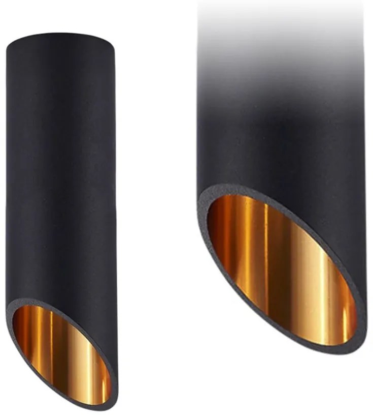 Toolight Toolight, závesné svietidlo DIAMENT 1xGU10 392197, čierna-svetlá zlatá, OSW-08569