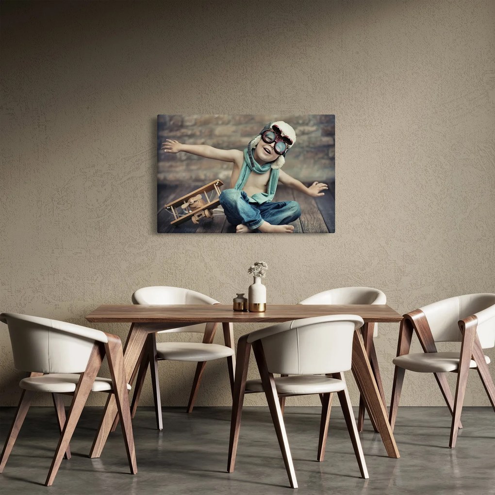 Obraz - Mladý letec (90x60 cm)
