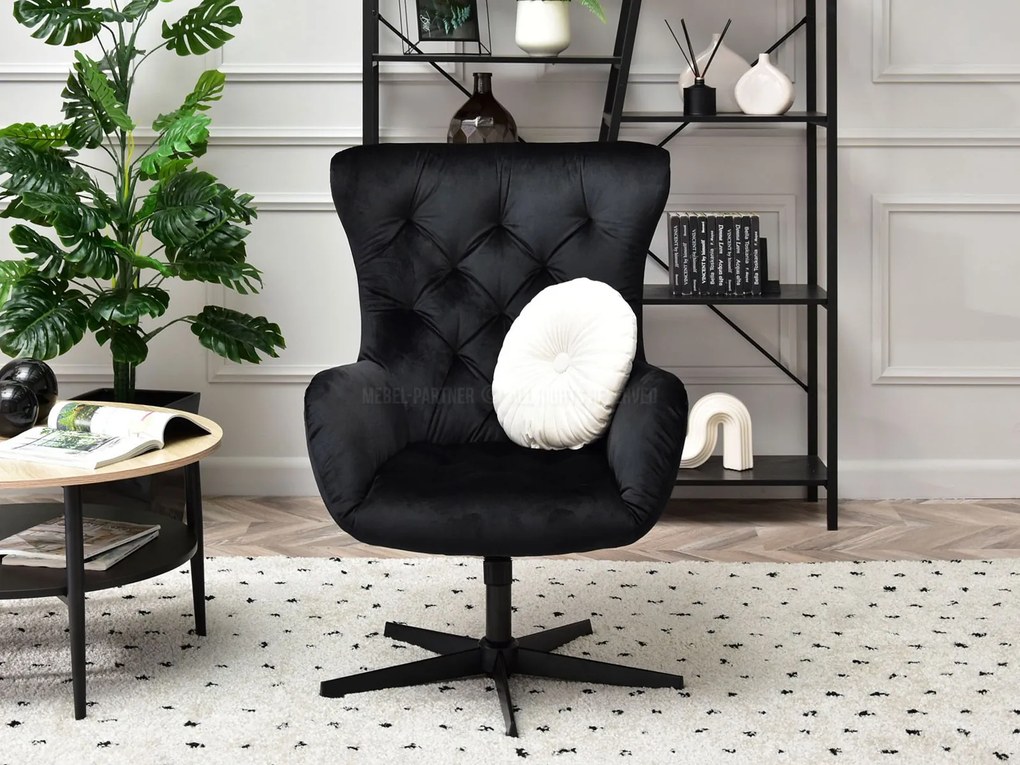 Kreslo Aaron (čierna). Akcia -22%. Vlastná spoľahlivá doprava až k Vám domov. 1109872