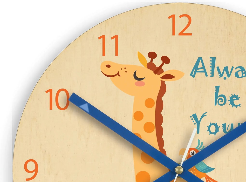 Dětské nástěnné hodiny Ami Žirafa 30 cm vícebarevné