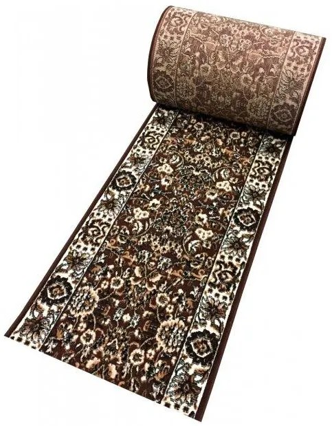 Sintelon, Koberec behúň na mieru Practica 59 / DMD, šíre 120 cm, hnedá, chodba / predsieň