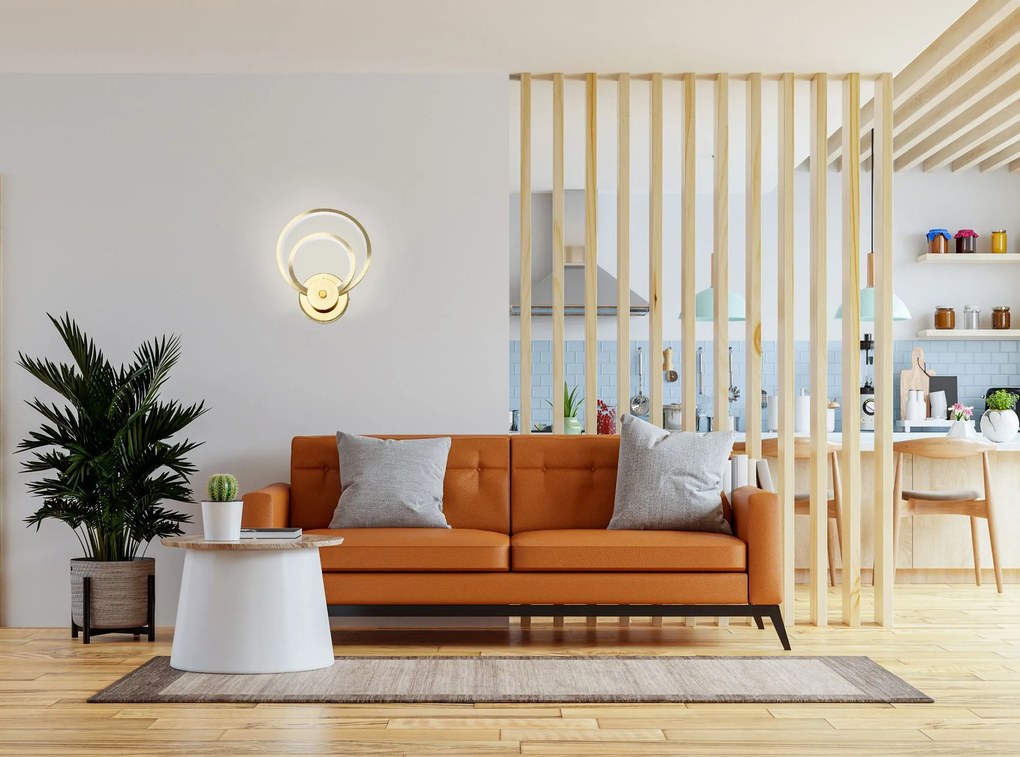 Toolight Toolight, LED nástenné svietidlo APP1043-W, zlatá, OSW-06116