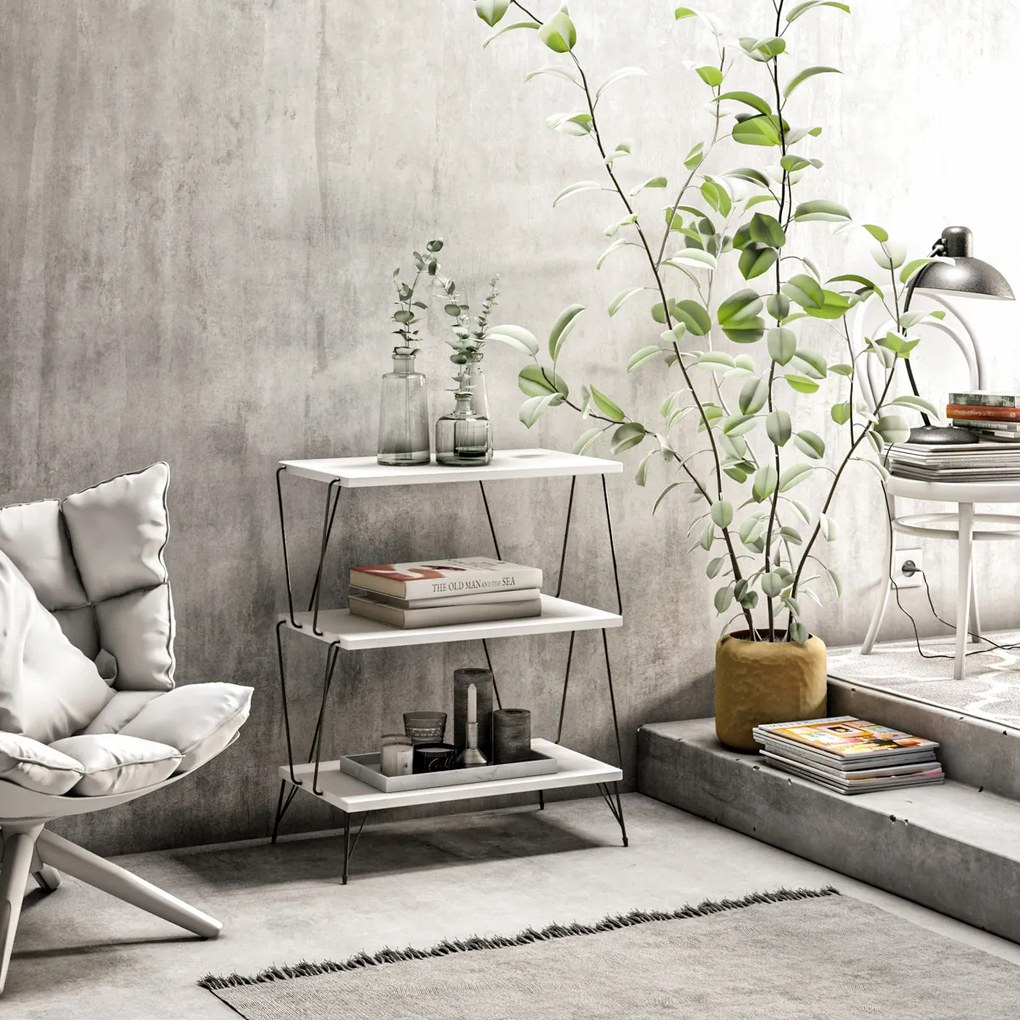 Odkladací stolík Lazandos White