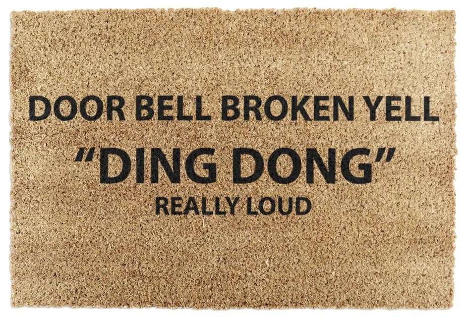 Rohožka z kokosového vlákna 40x60 cm Yell Ding Dong – Artsy Doormats