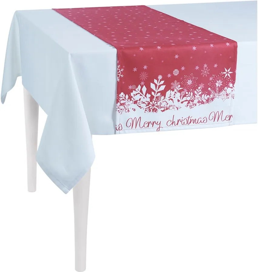 Červený vianočný behúň na stôl Apolena Honey Christmas, 40 × 140 cm