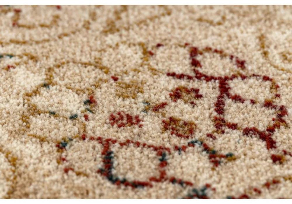 Vlnený kusový koberec Pamuka krémovo vínový 135x200cm