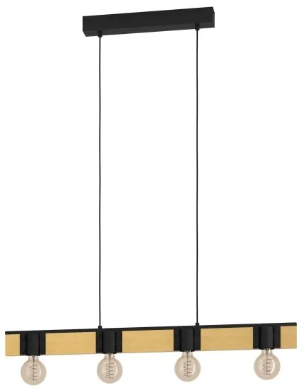 Eglo 43902 - Luster na lanku BAILRIGG 4xE27/40W/230V